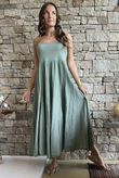 Songbird Bandeau Skirt Dress Khaki - /20=
